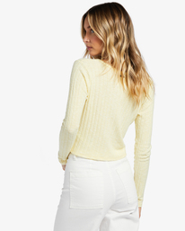 billabong, Little Something - Jersey Abierto con Botones para Mujer, SUNBEAM (ydz0) Little Something - Cardigan for Women ABJSW00240