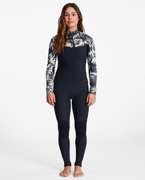 0 4/3mm Salty Dayz 2022 - Chest-Zip-Neoprenanzug für Frauen Schwarz ABJW100122 Billabong