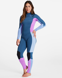 1 3/2mm Synergy 2022 - Chest Zip Wetsuit for Women Blue ABJW100129 Billabong