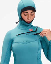 3 5/4 Synergy Hooded Chest Zip Full Wetsuit Green ABJW200100 Billabong
