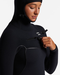 4 6/5 Furnace Chest Zip Hooded Wetsuit Black ABJW200105 Billabong