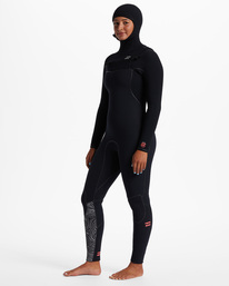 3 6/5 Furnace Chest Zip Hooded Wetsuit Black ABJW200105 Billabong