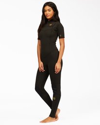 1 2/2 Synergy Center Zip Short Sleeve Full Wetsuit Black ABJW300101 Billabong