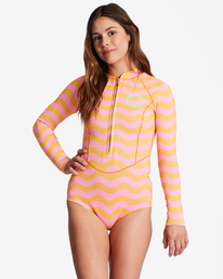 1 1/1mm Salty Dayz - Springsuit met Lange Mouw voor Dames Orange ABJW400106 Billabong