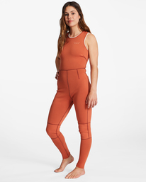 2 2/2mm Sol Sistah - Springsuit Long Jane pour Femme Orange ABJW700101 Billabong