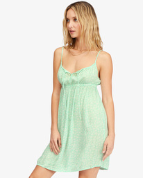 1 Feelin Blue Mini Slip Dress Green ABJWD00249 Billabong