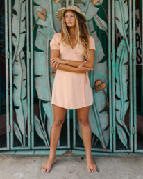 0 Hot Tropics Wrap Mini Dress  ABJWD00413 Billabong