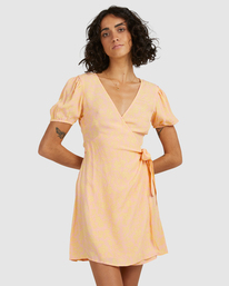 4 Hot Tropics Wrap Mini Dress  ABJWD00413 Billabong