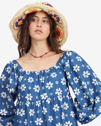 4 Love Crush Babydoll Dress Blue ABJWD00460 Billabong