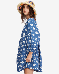 2 Love Crush Babydoll Dress Blue ABJWD00460 Billabong