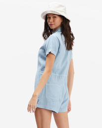 GIGI TWILL SHORT SLEEVE ROMPER  ABJWD00495