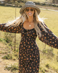 1 Better Days Long Sleeve Midi Dress Black ABJWD00509 Billabong