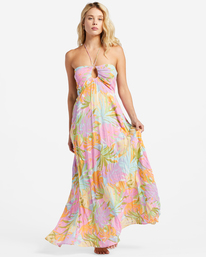 1 So Groovy Halter Maxi Dress White ABJWD00548 Billabong