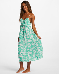 2 Rebel Heart - Midi Slip Dress for Women Green ABJWD00582 Billabong