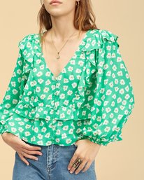 4 Wrangler Romance Me Top Green ABJWT00236 Billabong