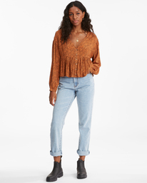 1 Easy Street Long Sleeve Blouse Multicolor ABJWT00255 Billabong