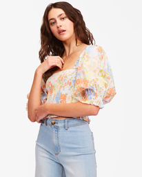 4 Feeling Groovy Crop Top White ABJWT00259 Billabong