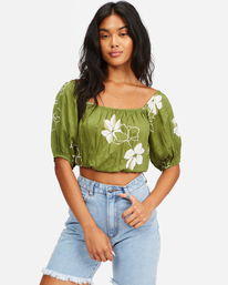 0 Sun City Crop Top Green ABJWT00272 Billabong