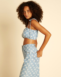 4 Wrangler Perfect Pair Crop Top Blue ABJWT00300 Billabong