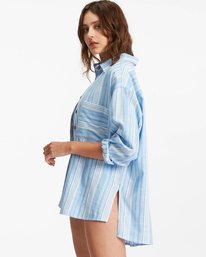 3 In The Tide Button-Down Shirt Blue ABJWT00315 Billabong