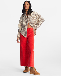 1 Easy Breezy Long Sleeve Button-Up Shirt White ABJWT00334 Billabong