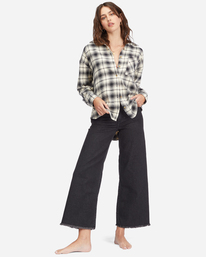 1 Easy Breezy Long Sleeve Button-Up Shirt Black ABJWT00334 Billabong