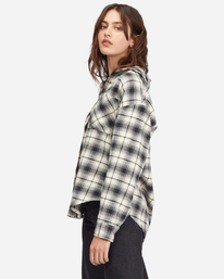 3 Easy Breezy Long Sleeve Button-Up Shirt Black ABJWT00334 Billabong