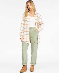 1 So Stoked Long Sleeve Flannel Shirt White ABJWT00361 Billabong