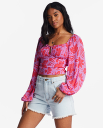 4 On Your Mind - Top corto da Donna Purple ABJWT00385 Billabong