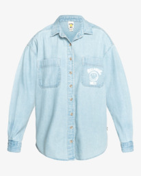 1 Billabong x Smiley Down The Coast Long Sleeve Shirt Green ABJWT00402 Billabong