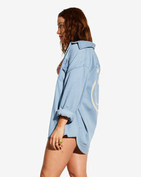 4 Billabong x Smiley Down The Coast Long Sleeve Shirt Green ABJWT00402 Billabong