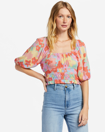 0 Keep Dreaming - Crop top para Mulher Pink ABJWT00412 Billabong