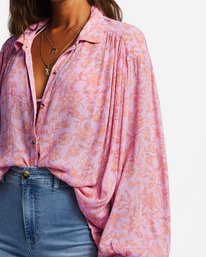 5 Day After Day Long Sleeve Shirt Pink ABJWT00423 Billabong