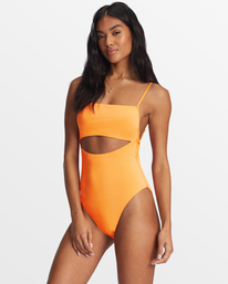 1 Sol Searcher Cut-Out One Piece Swimsuit Orange ABJX100146 Billabong
