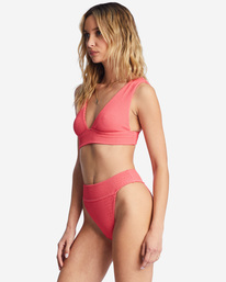 4 Summer High - Parte de cima de biquíni com decote profundo para Mulher Pink ABJX300204 Billabong