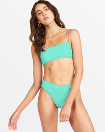 2 Sol Searcher Square Bralette Bikini Top Green ABJX300411 Billabong