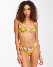 4 Bring On The Bliss Bralette Ruched Bikini Top Multicolor ABJX300427 Billabong