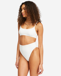 6 Tanlines Avery Mini Scoop-Neck Bikini Top White ABJX300444 Billabong