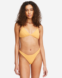 2 So Dazed Charlie Fixed Triangle Bikini Top Yellow ABJX300445 Billabong