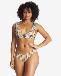 0 Postcards From Paradise Plunge Reversible Bikini Top Grey ABJX300462 Billabong