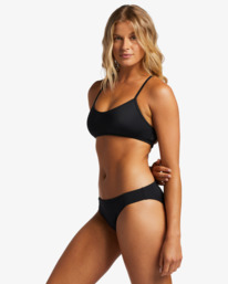 1 A/Div Lace-Up Trilet Bikini Top Black ABJX300468 Billabong