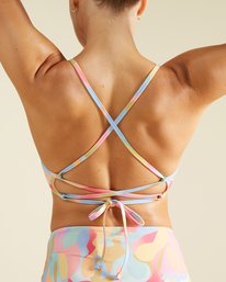 5 A/Div Lace Up Trilet Bikini Top Pink ABJX300468 Billabong