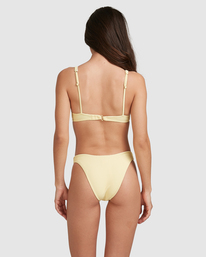 2 Tanlines Paneled Bra Bikini Top Yellow ABJX300476 Billabong
