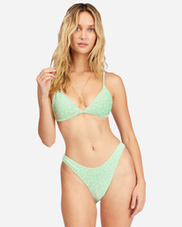 0 Crush On You Ceci Tri Bikini Top Green ABJX300555 Billabong