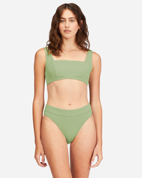 1 Summer High Square Bralette Underwire Bikini Top Green ABJX300591 Billabong