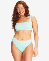 9 Summer High Square Bralette Underwire Bikini Top Green ABJX300591 Billabong