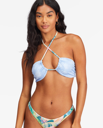 2 Rides And Tides Bandeau Reversible Bikini Top Multicolor ABJX300608 Billabong