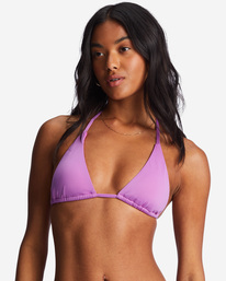 4 Sol Searcher Multi-Way Triangle Bikini Top Purple ABJX300643 Billabong