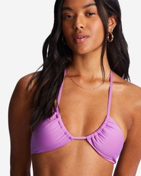 6 Sol Searcher Multi-Way Triangle Bikini Top Purple ABJX300643 Billabong