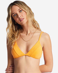 5 In The Loop Charlie - Fixed Triangle Bikini Top for Women Orange ABJX300678 Billabong